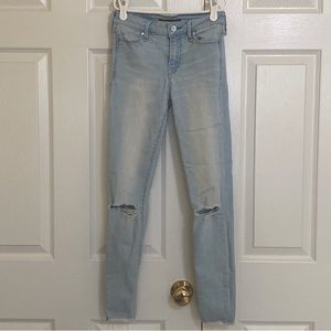 Abercrombie High Waisted Ripped Skinny Jeans